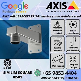 Marine-grade AXIS T91F61 wall bracket in 316L stainless steel ideal for coastal offshore and industrial use Durable weatherproof and corrosion-resistant.