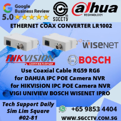 Ethernet Over Coax Extender LR1002 Power Over Coaxial Coax Ethernet Extender Ethernet Over coax converter CCTV Camera Cable Singapore