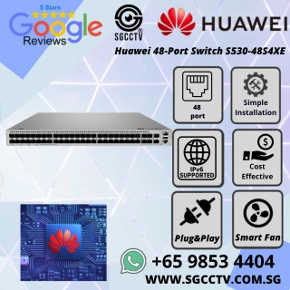 Huawei 48-Port Switch S530-48S4XE GIGABIT 1000 Mbps High Speed Best CCTV SWITCH SINGAPORE Economy POE Switch Repair YC