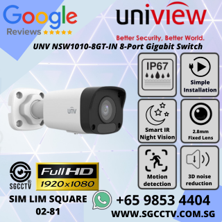 UNV POE Dome Camera 2MP IPC322LB-SF28-A – Full HD Surveillance for Indoor and Outdoor Security in Singapore Repair and Replace NN