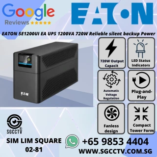 EATON 5E1200UI EA UPS 1200VA 720W with AVR USB port Reliable silent backup for PCs servers NVRs Compact design Repair replace Singapore NN