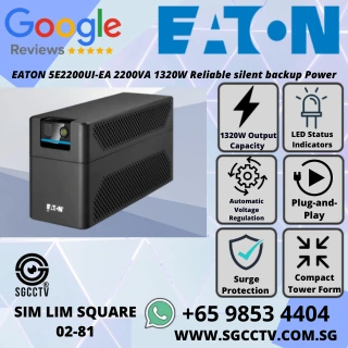 EATON 5E2200UI EA 2200VA UPS offers surge protection AVR 6 outlets & USB port Ideal power backup for CCTV systems routers PC NN