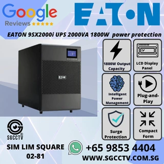 EATON 9SX2000i UPS 2000VA 1800W online double conversion power protection with LCD hot-swappable batteries and network ready monitoring NN