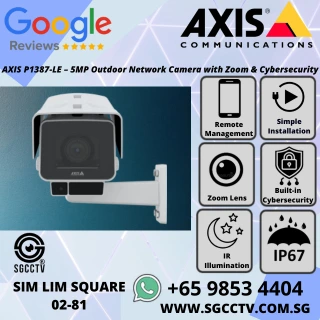 AXIS Sweden P1387-LE 5MP Zoom Camera Front Heater POE IP67 IK08 Image Stabilization Built-in cybersecurity Singapore AXIS Partner 1 AXIS Sweden P1387-LE 5MP Zoom Camera Front Heater POE IP67 IK08 Image Stabilization Built-in cybersecurity Singapore AXIS Partner