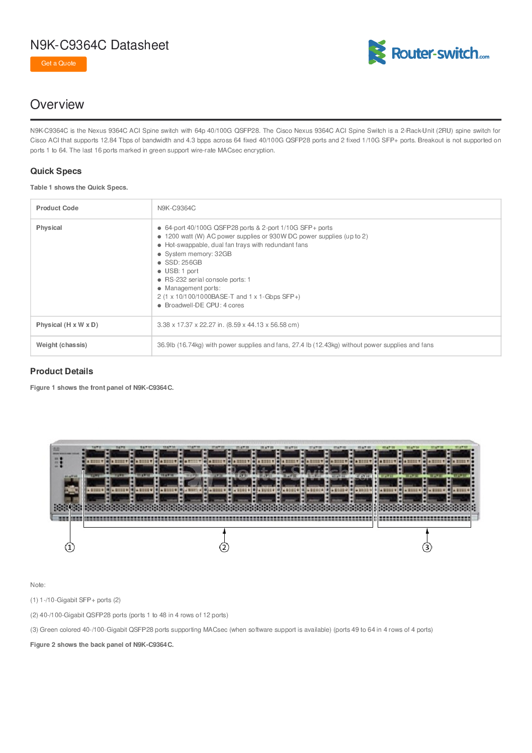 Cisco Nexus N9K-C9364C-GX – High-Performance NEW JJ 2 Cisco Nexus N9K-C9364C-GX – High-Performance NEW JJ - Image 2