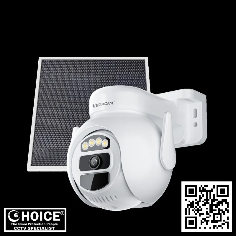 CB65-TZ | 3MP WiFi Solar Battery Camera - 6000mAh Outdoor PTZ 2 VStarcam CB65-TZ-Solar Security Camera