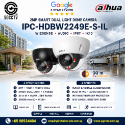 DAHUA IPC-HDBW2249E-S-IL 2MP Smart Dual Light Dome WizSense Network Camera IP67 Smart PSS DMSS Mobile App CCTV Camera Repair