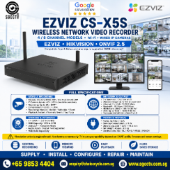 EZVIZ X5S WIRELESS NETWORK VIDEO RECORDER WIFI NVR WIFI Password ezviz_SBOSHL WIFI IP Cameras Singapore