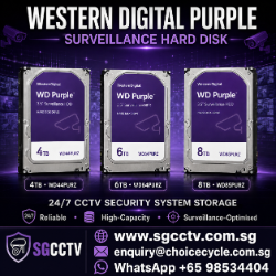 WESTERN DIGITAL 4TB WD44PURZ 6TB WD64PURZ 8TB WD85PURZ HARD DISK PURPLE Surveillance Security System CCTV Storage